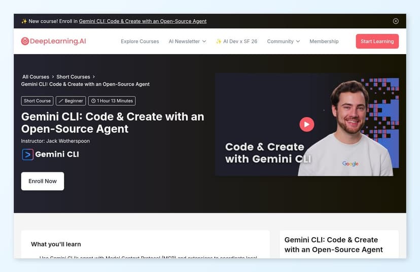 Free Course: Gemini CLI for Dev & Creative Workflows