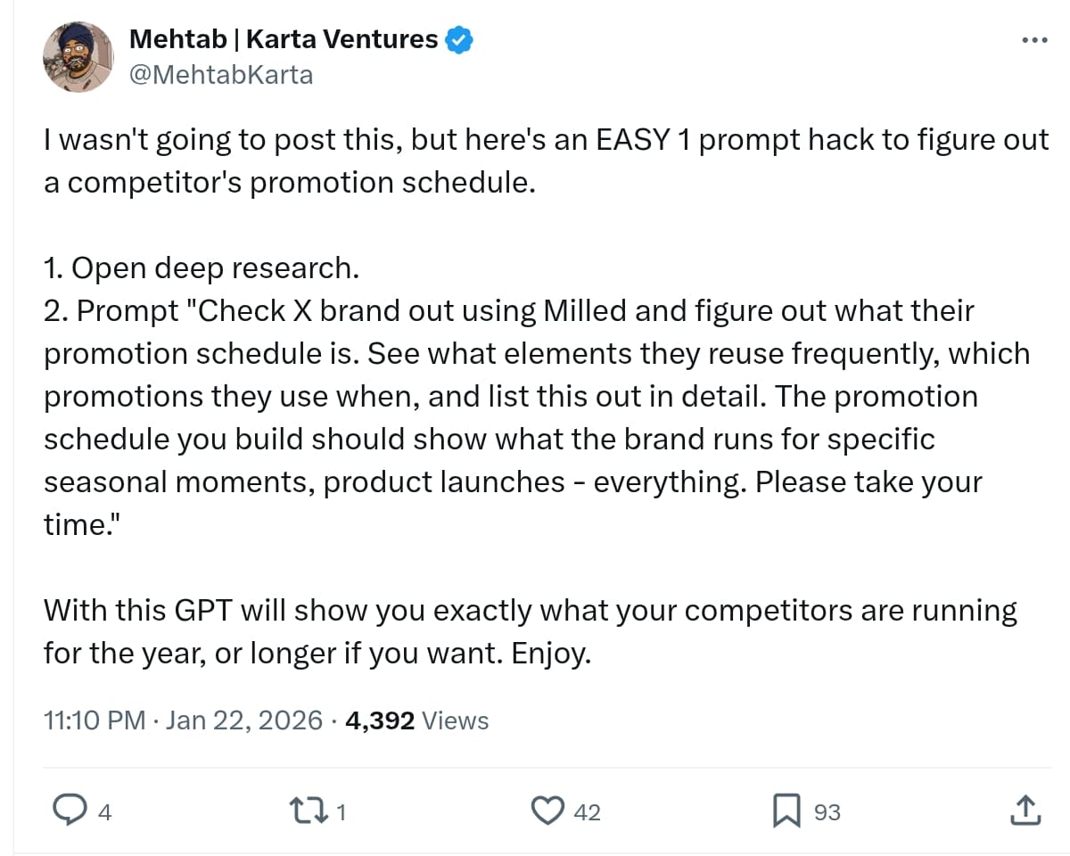 Competitor Promotion Schedule Hack