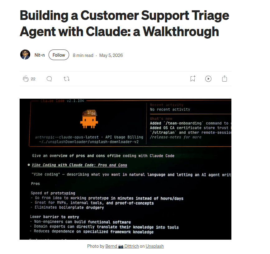 Building a Customer Support Triage Agent with Claude