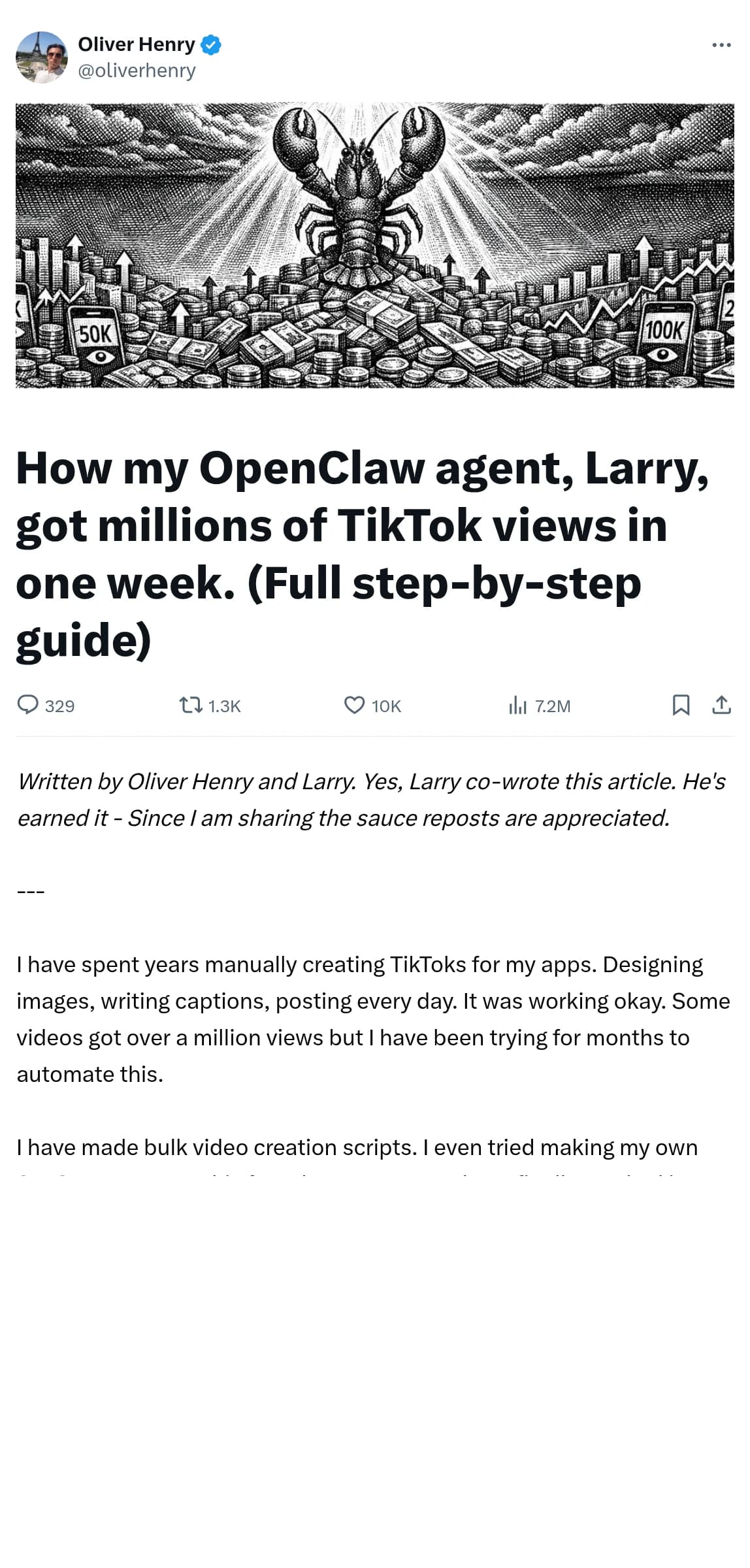 OpenClaw Content Creation Workflow