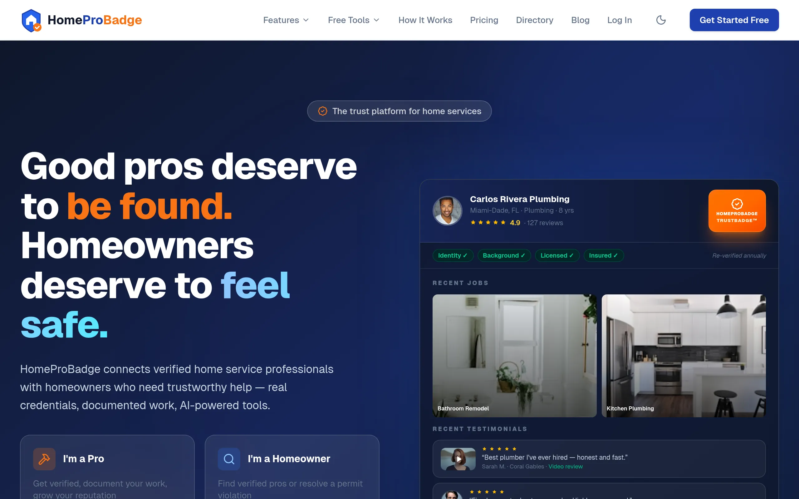 HomeProBadge preview