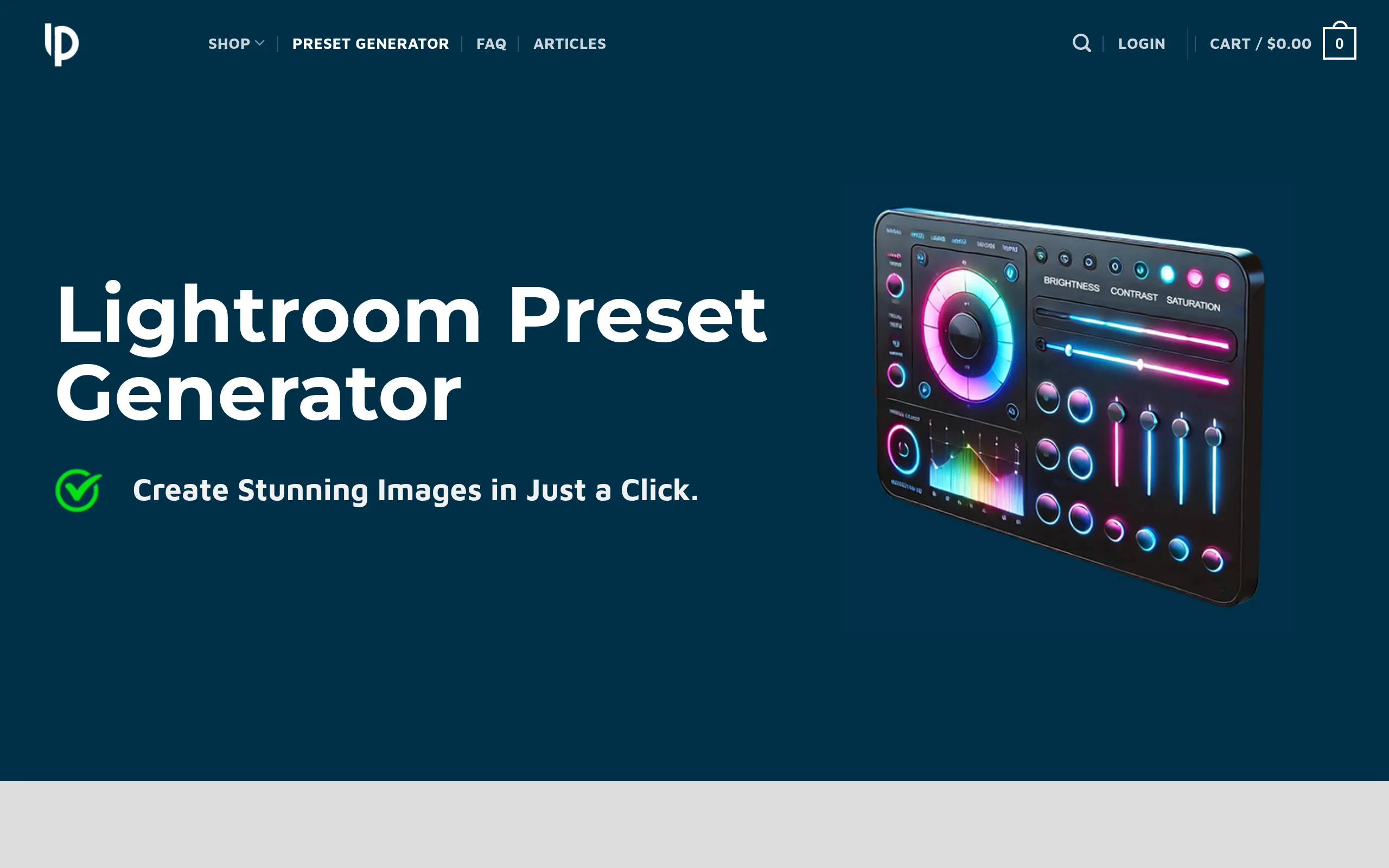 Lightroom Preset Generator preview