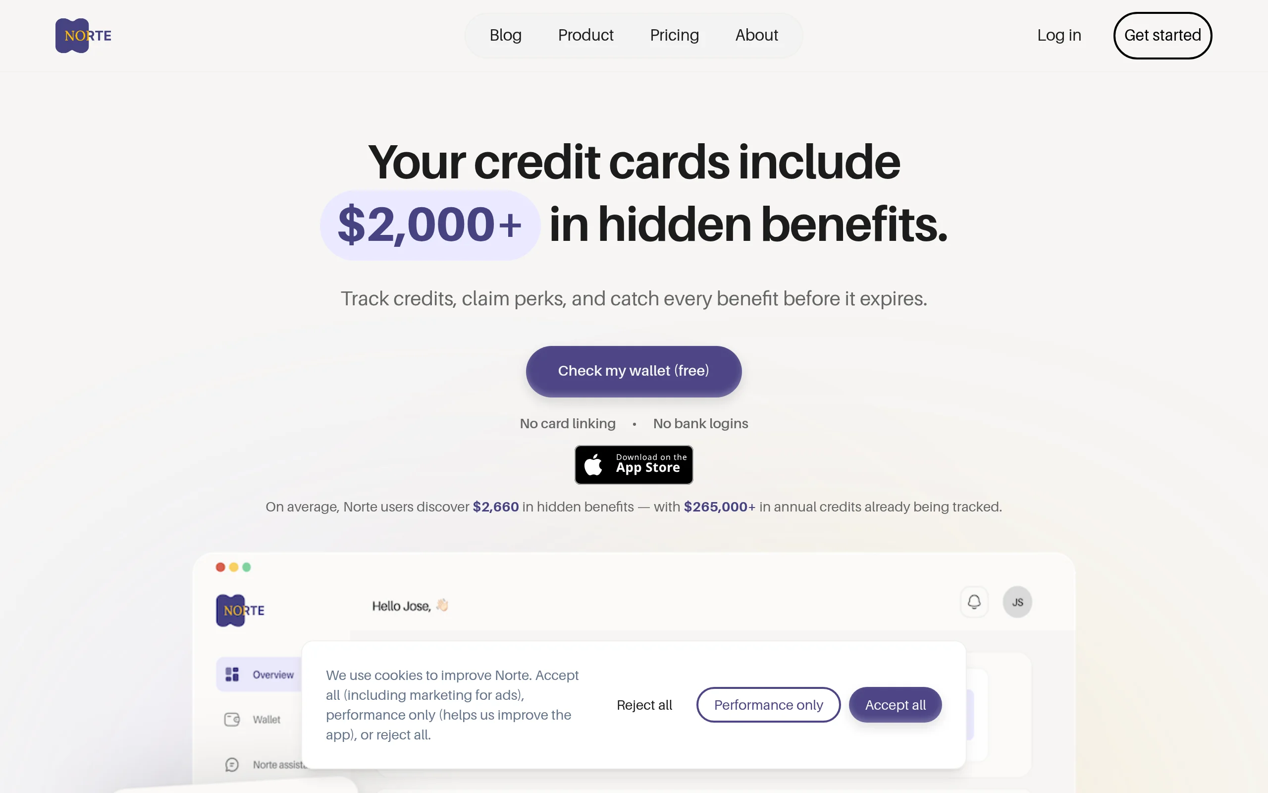 Norte Wallet Intelligence preview