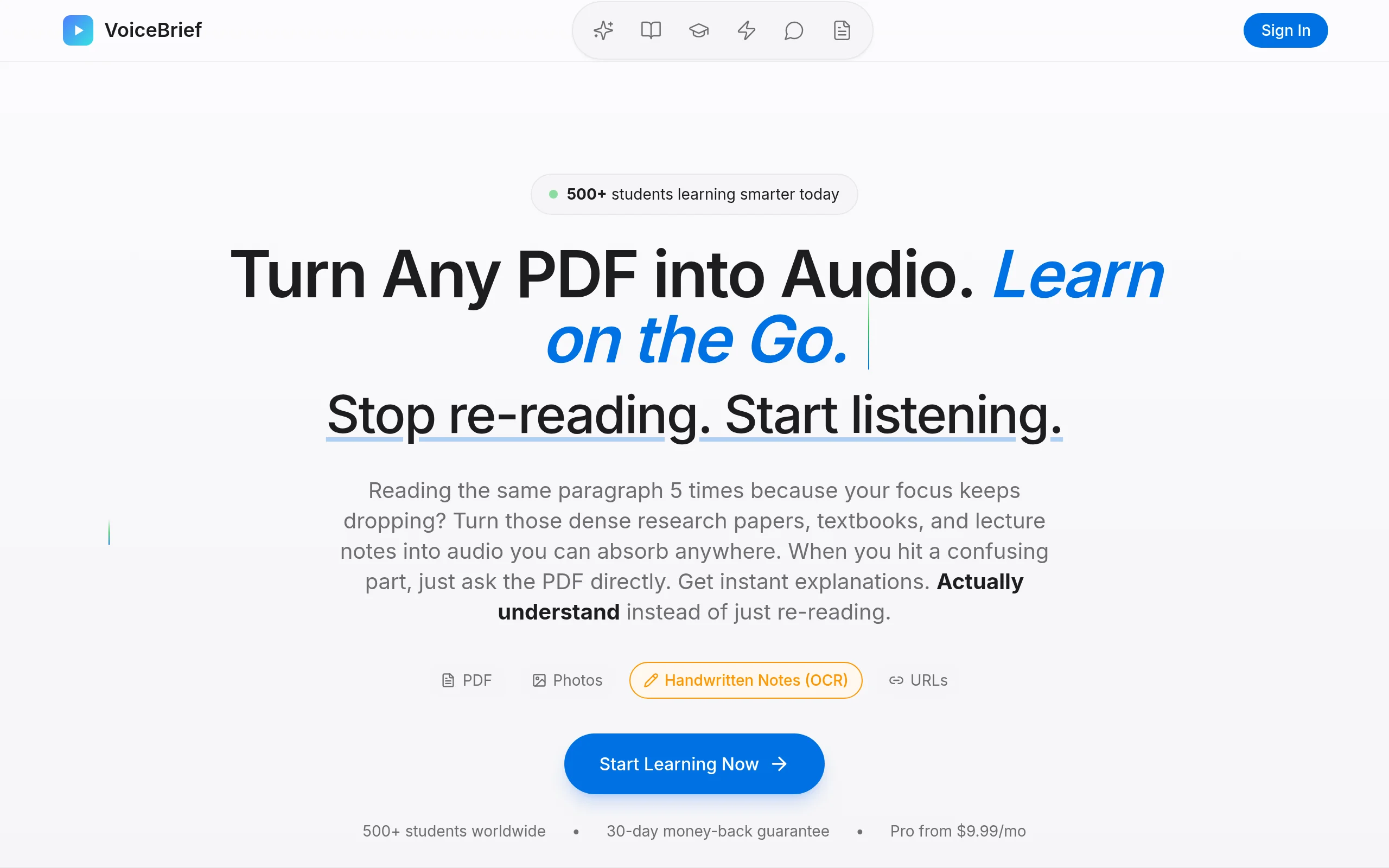 VoiceBrief.io preview